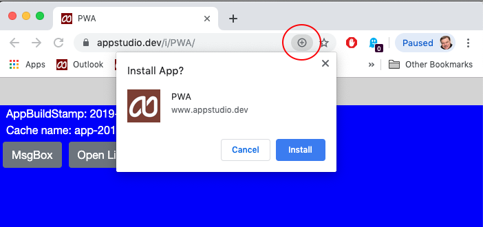 Easier way to install desktop PWA apps – AppStudio Blog